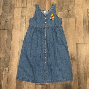 Vintage Disney Store Pooh Denim Dress XL